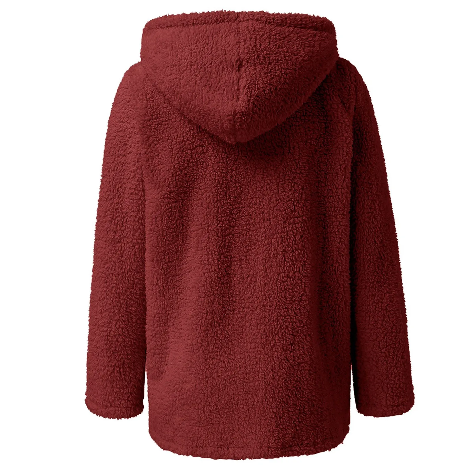 Giacca invernale da donna in pile polare corallo da donna Felpa da donna imbottita con cerniera calda all'aperto Felpa con cappuccio rosa da donna