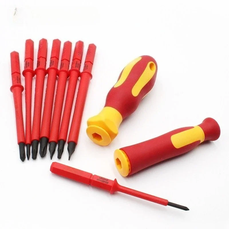 

10-Piece replaceable head VDE insulated voltage screw batch sleeve 09304