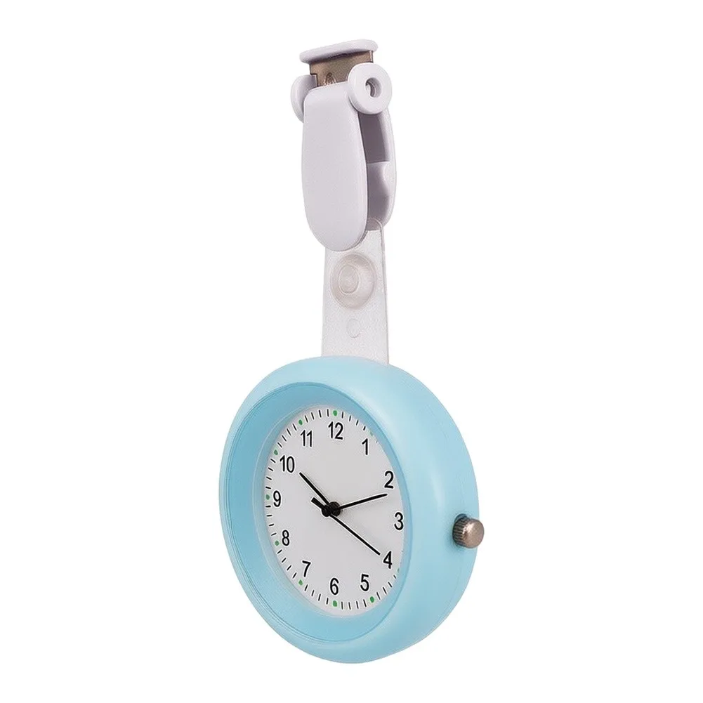 Retractable Clip On Pocket Watch Silicone Cover Brooch Hanging Lapel Timer For Nurses Students Healthcare Workers Unifor