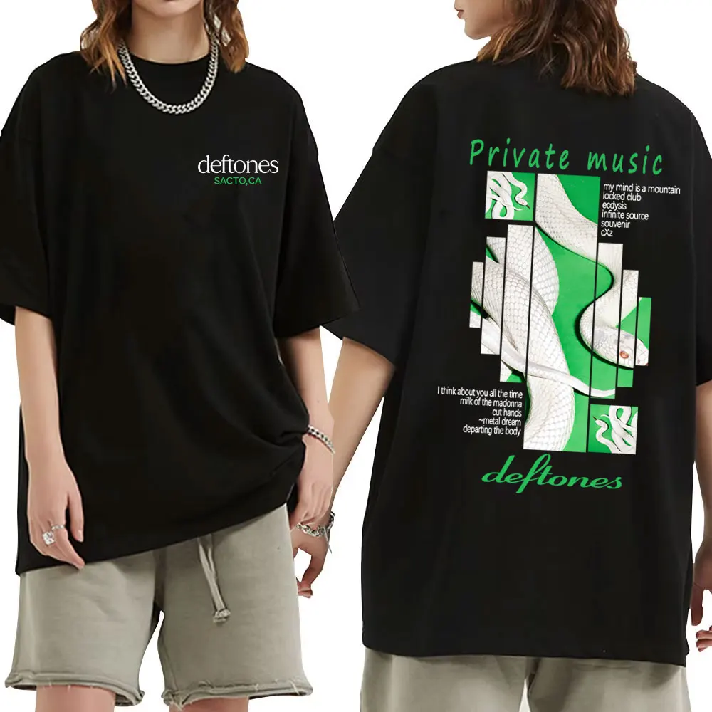 

Deftones Private Music Album Graphic T-shirt Men Women Clothing Retro Rock Pop Music T Shirts Male Vintage Oversized Streetwear