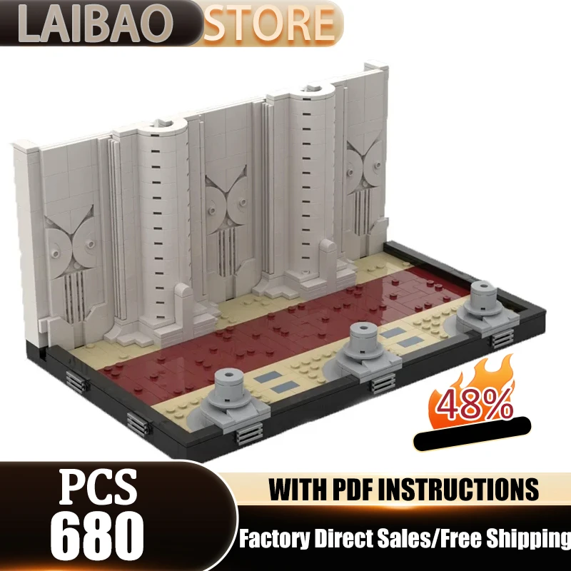 

Popular Star Movie Moc Building Bricks Temple Corridor Model Technology Modular Blocks Christmas Toys DIY Sets Assembly Gifts