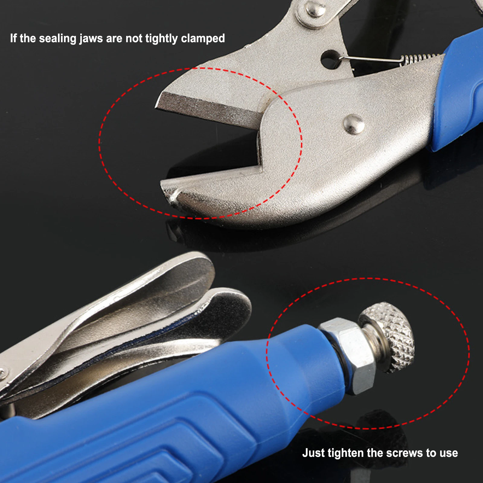 Sealing Pliers Fridge Brass Tube Pipe Tool Locking Pinch Copper Pipe Crimping Cooling System Maintenance Refrigeration Tool