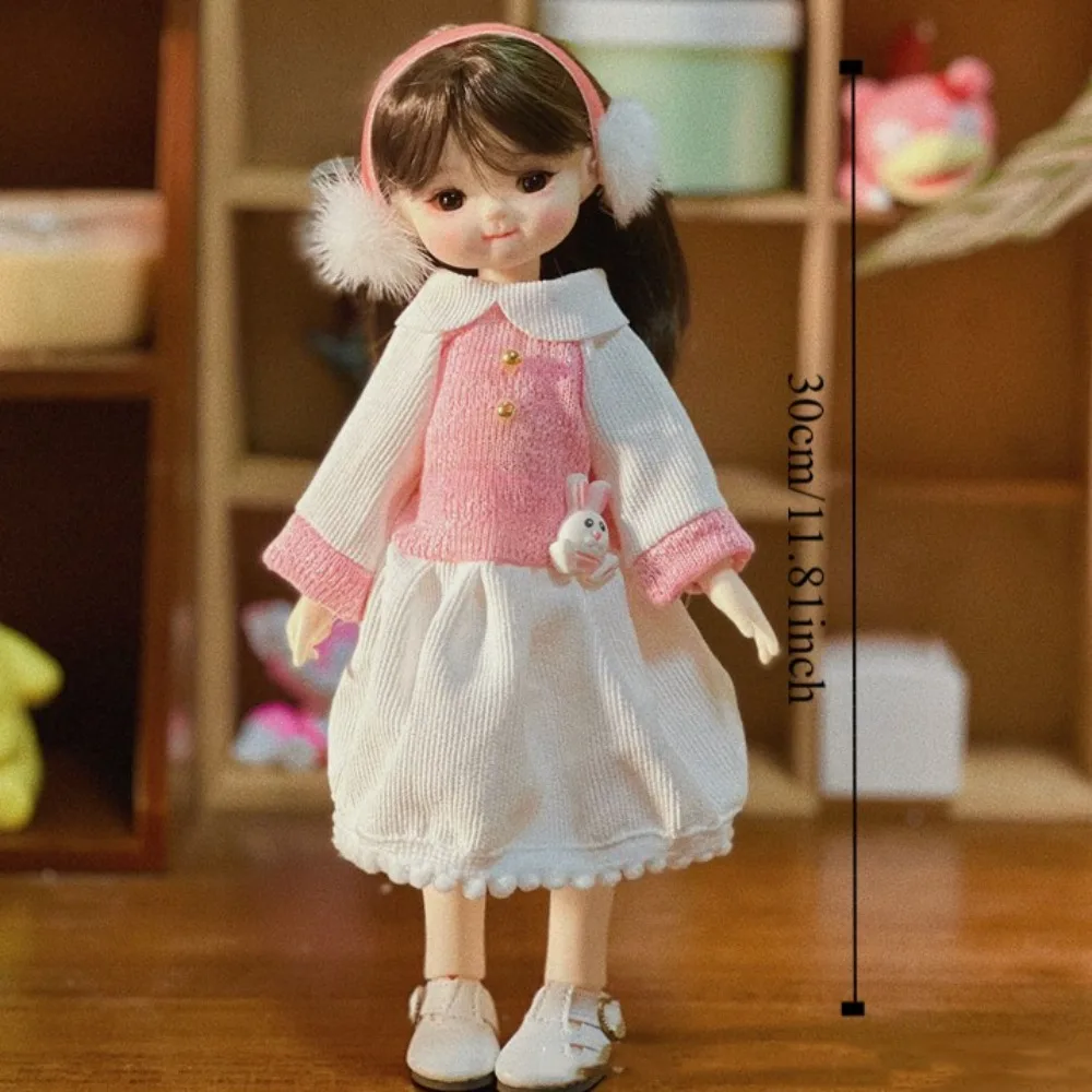 ชุดของเล่นเสื้อผ้าตุ๊กตา BJD อุปกรณ์ของเล่น1/6 BJD ชุดของเล่นตุ๊กตาบานพับตาจำลองเสื้อผ้า DIY