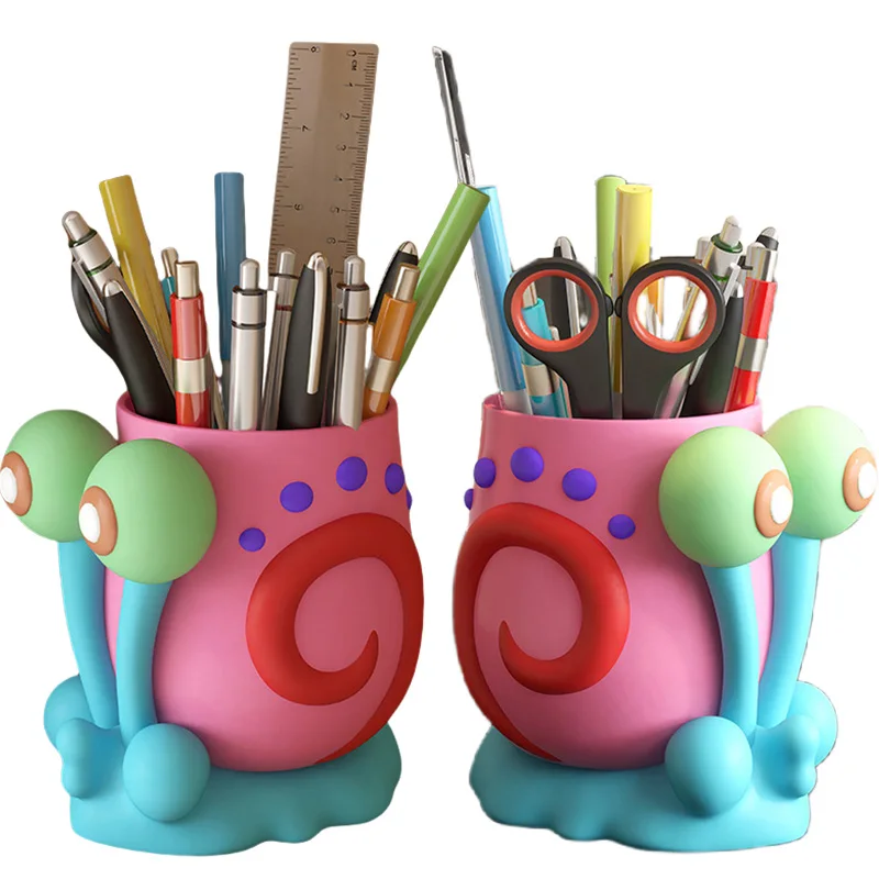 

SpongeBob Gary Pencil Holder Office Desk Pen Pot Cup Case Container Organiser Durable Pencil Case Pen Holder Storage Ornaments