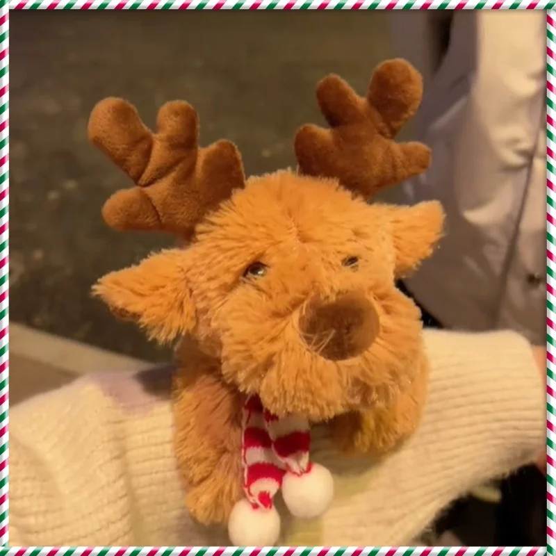 Christmas Reindeer Plush Toy Cute Kawaii Stuffed Animal Doll Pillow Gift For Xmas Present Home Decoration Kids Children