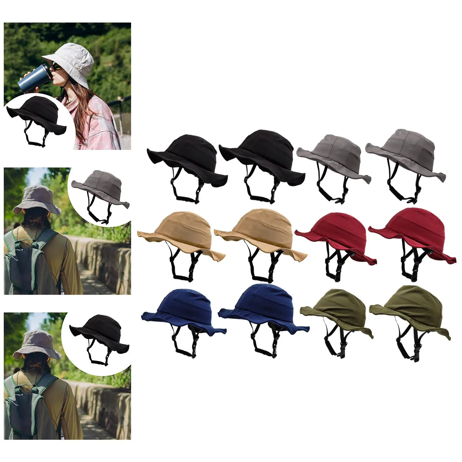 

Bike Helmet Cap Sun Protection Cycling Helmet Stylish Hat Shaped Helmet Surf Bucket Hat Cyclist Helmet for Women's Outdoor Work