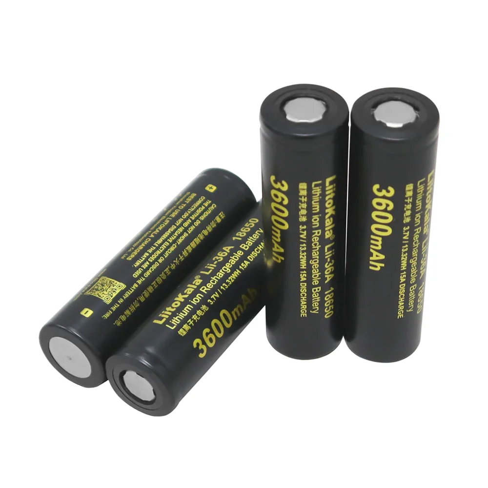Liitokala Lii-36A 18650 batteria al litio torcia elettrica alimentazione mobile faro livello 3600mAh batteria ricaricabile di grande capacità
