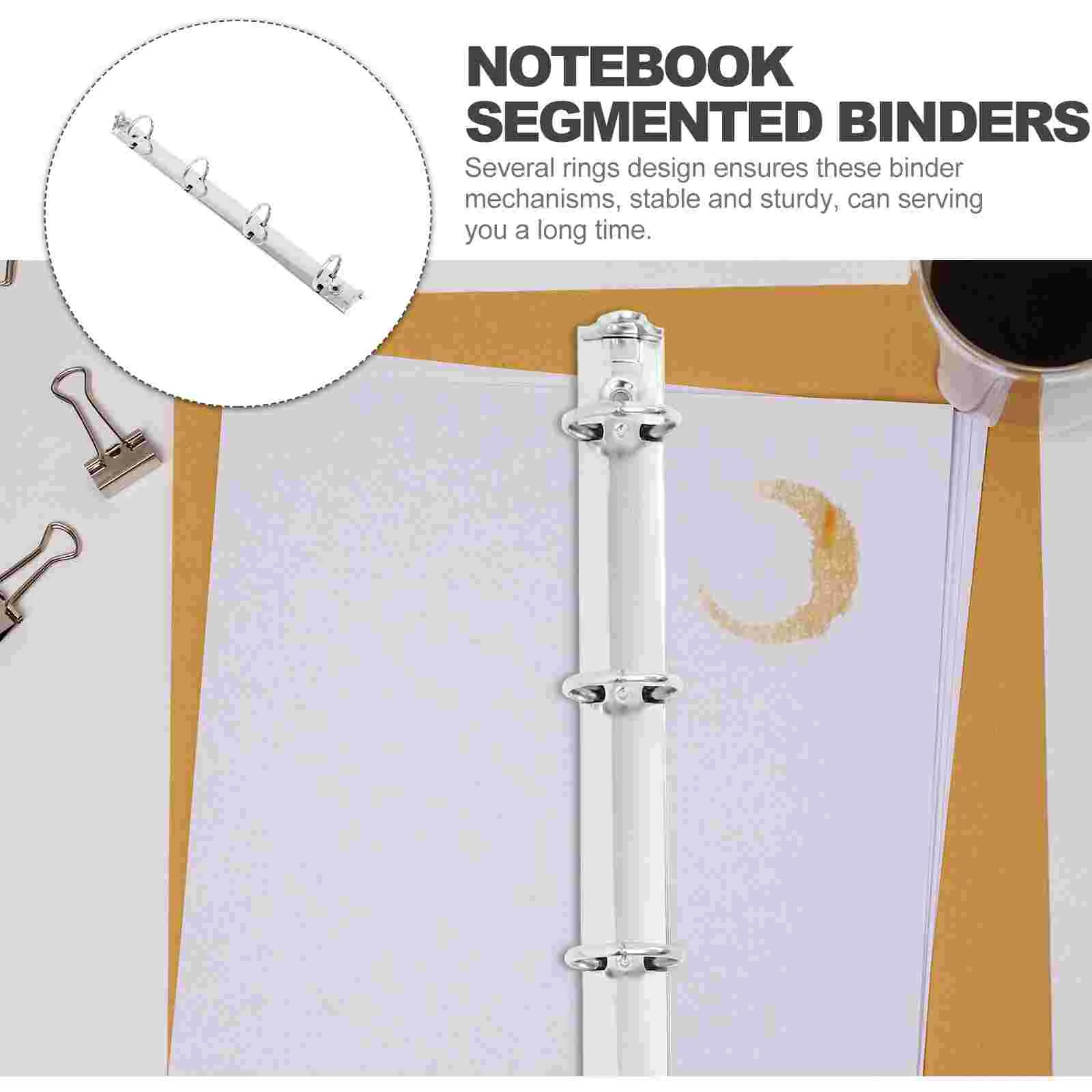 3 ชิ้น A4 Binder กระดูกสันหลังแทรก Fixing Binders Notebo Mechanical หลวมคลิปโลหะสําหรับแขวนผูกเหล็ก