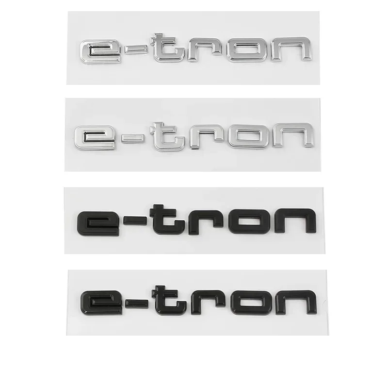 Car 3D ABS E tron GT Letters Logo Badge Emblem Decal Sticker For Audi Electric Car Q2 Q4 Q5 Q7 Q8 55 Quattro Styling Accessories