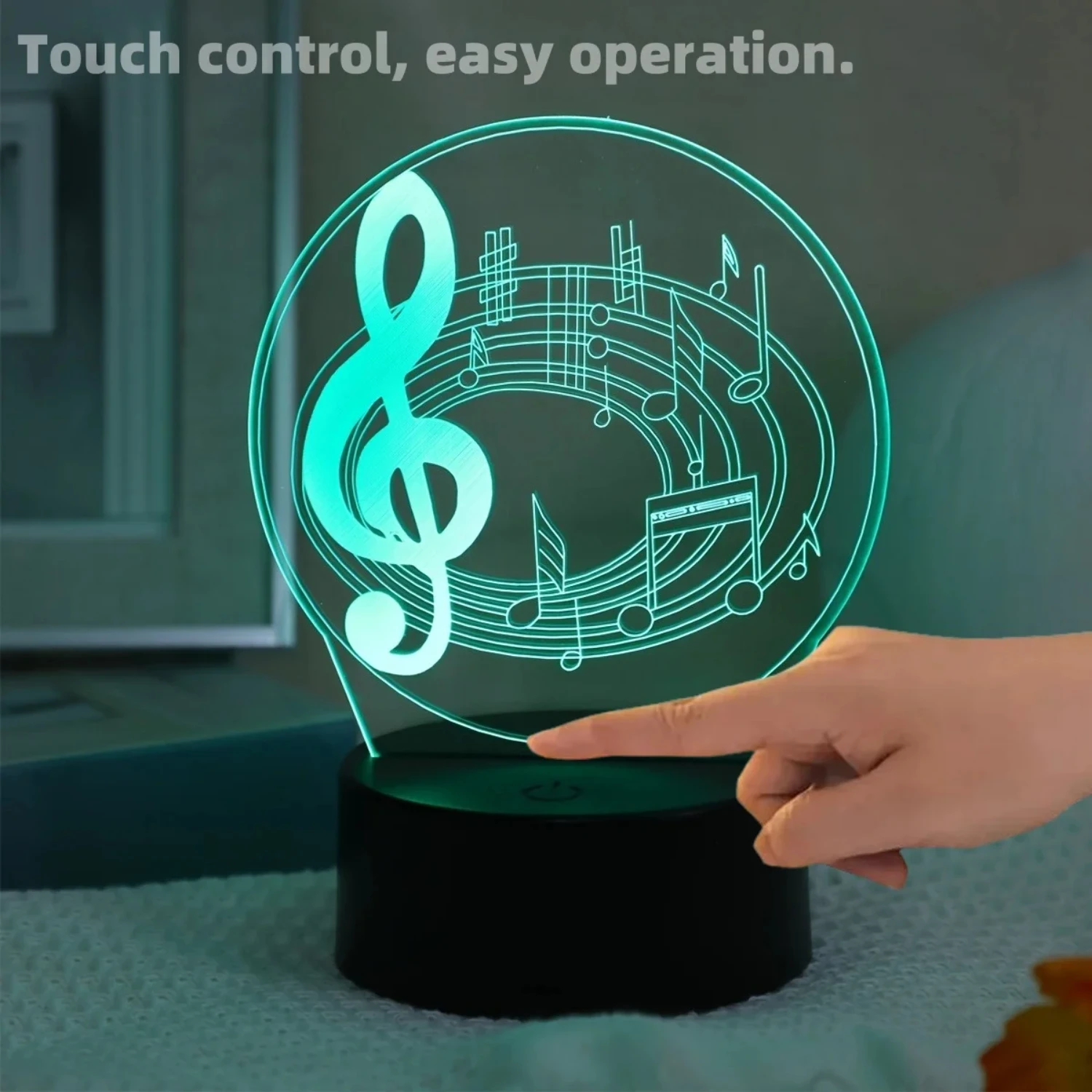 A big note shape USB 3D night light, musician collection lights, party, festival decorative lights, gift lights  friends.