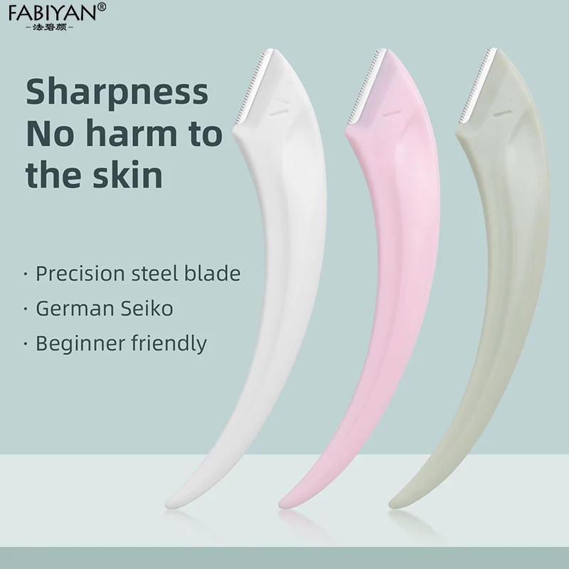 1Pcs Gebogene Augenbraue Trimmer Messer Augenbrauen Rasierer Frauen Kosmetik Tragbare Augenbraue Schere Mit Schutzhülle Make-Up-Tools
