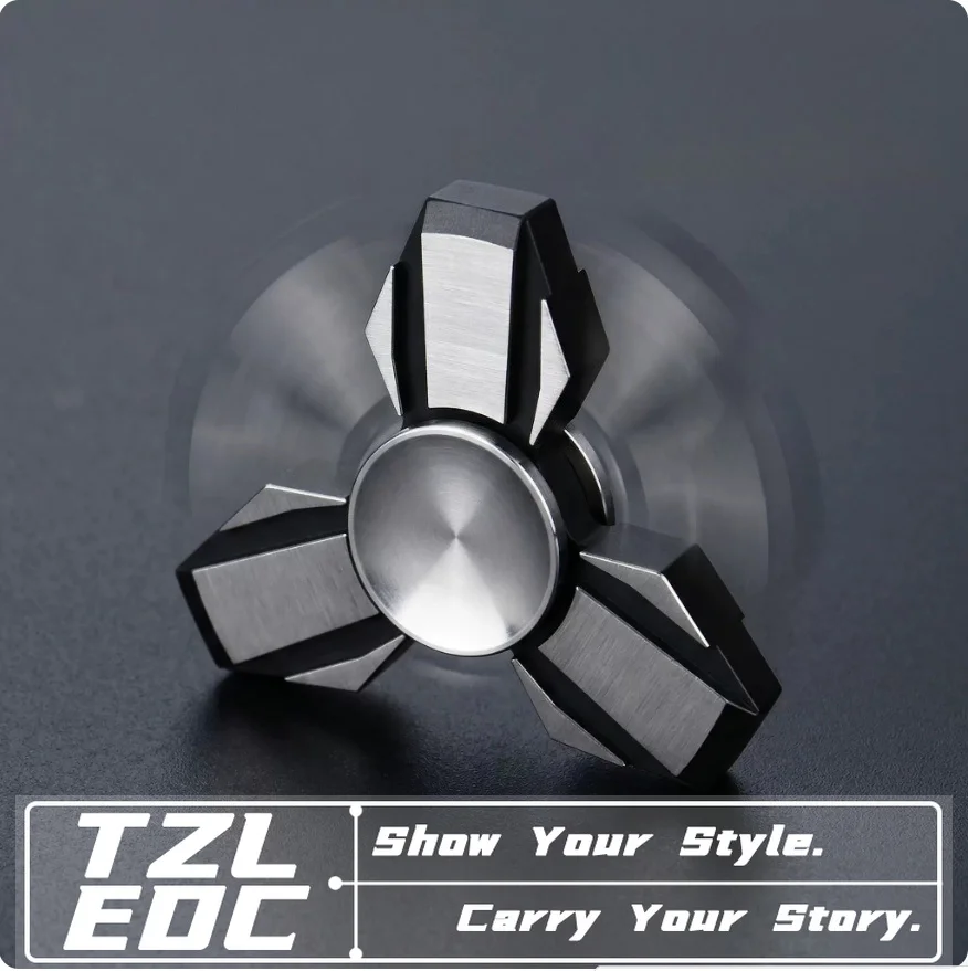EDC All Steel Precision Metal Fidget Spinner EDC Toy, Creative Office Stress Relief Fidget Gadget