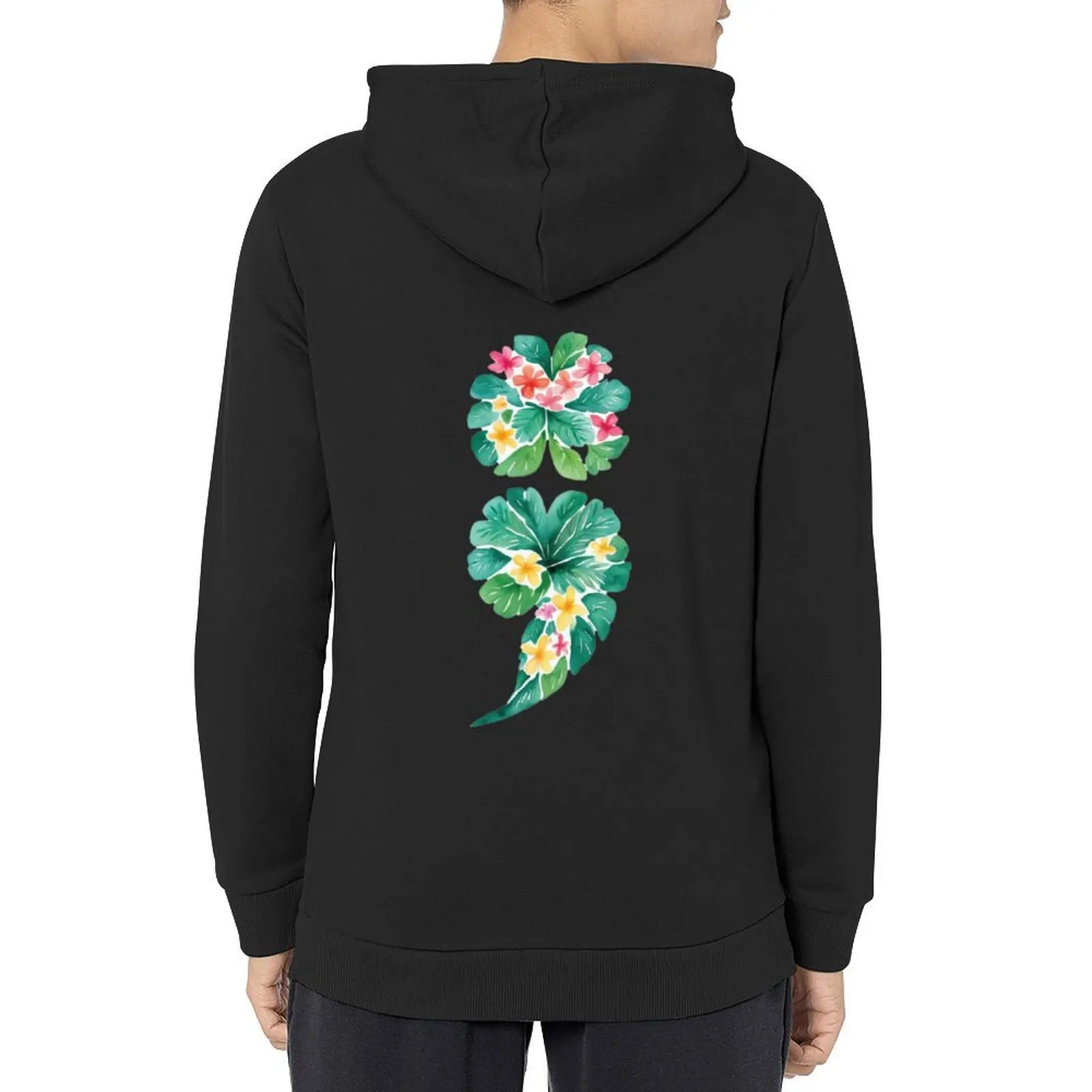 

Keep Going - Tropical Semicolon Hoodie men clothes anime clothes men's autumn clothes hoodie oversize