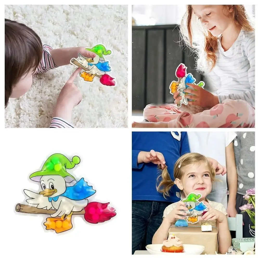 Tapis pliant drôle canard jouet à presser Classification des couleurs dessin animé canard pincement jouets doux coloré canard Fidget jouet jouets sensoriels