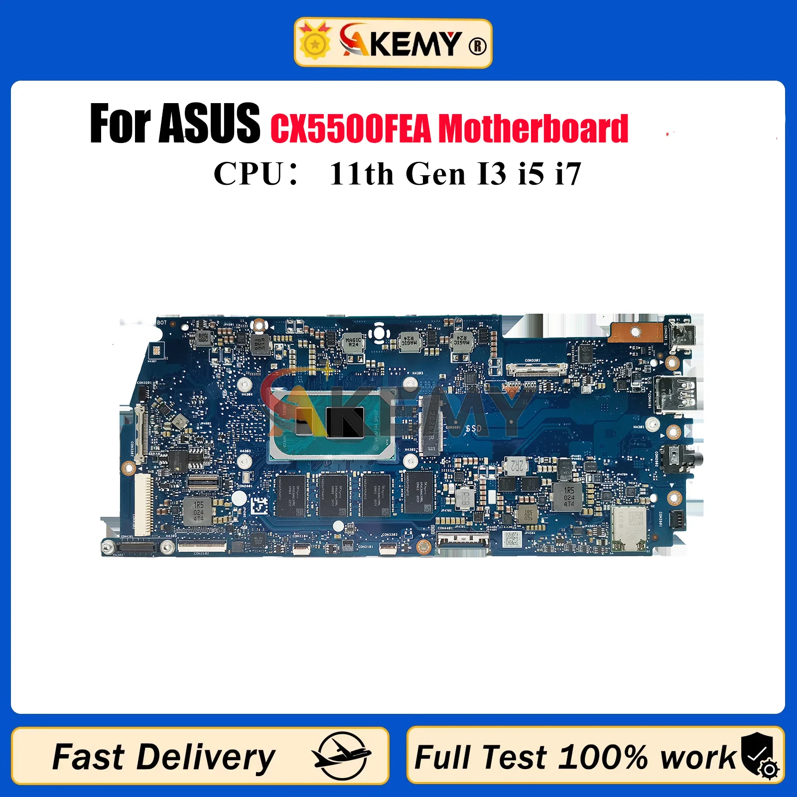 

CX5500FEA Laptop Motherboard For ASUS Chromebook Flip CX5 CX5500F CX5500FEA Mainboard With 11th Gen I3 i5 i7 100% tests OK stk