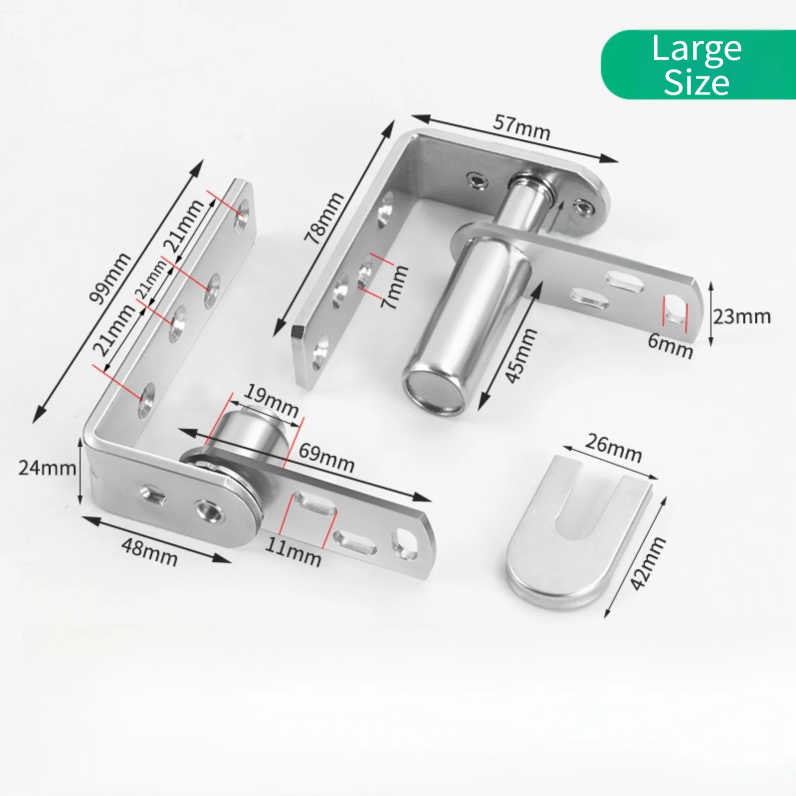 Stainless Steel DouFor Direction Hinges with Self-Closing Mechanism for Interior Doors and Half-Height Door Applications