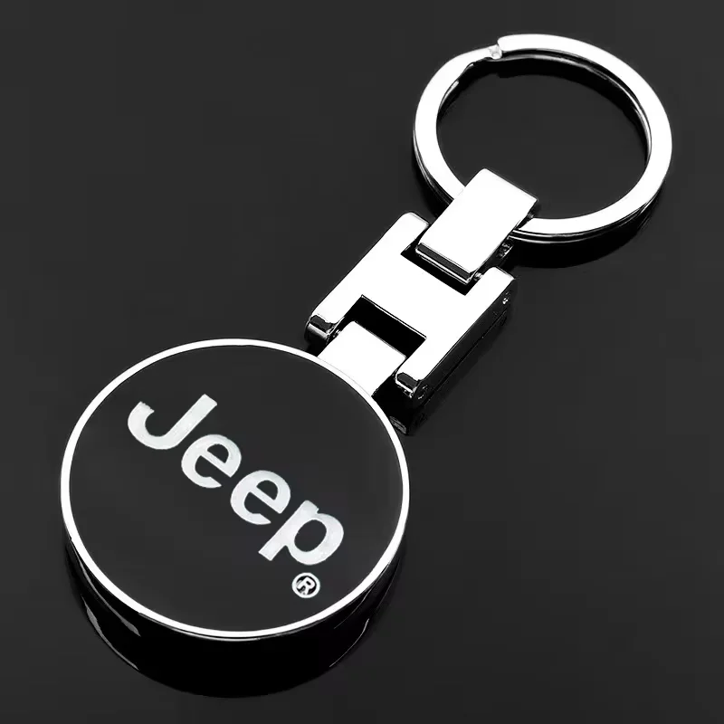 New High-grade Metal Car Keychain Car Key Ring For JEEP Compass Grand Cherokee WK WK2 KJ KK KL Commander XK Renegade Accessories