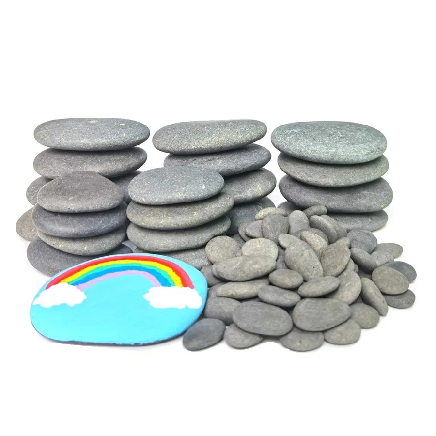 

120 шт. камни для рисования DIY Rocks Flat Smooth Kindness Rocks for Arts Crafts Dration Medium Small Tiny Rocks for Painting Hand Pi