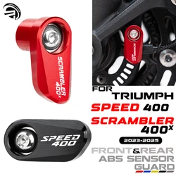 For Triumph Scrambler 400X 400 X Speed 400 2023 2024 Motorcycle Accessories Aluminum Front Rear Wheel ABS Sensor Protection