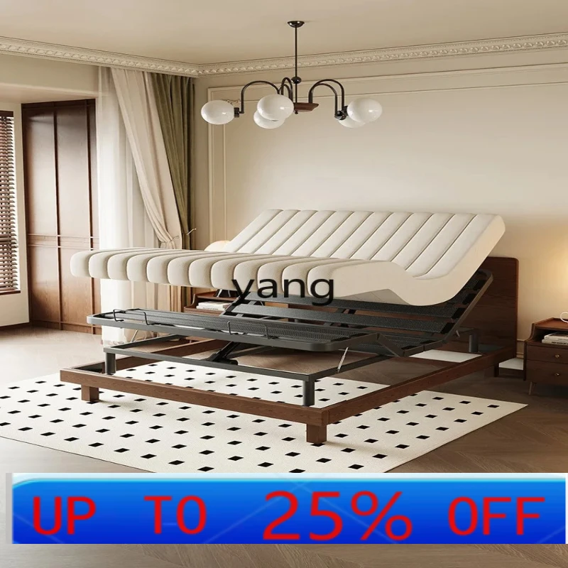 LH solid wood intelligent electric bed frame multi-functional zero-weight mattress