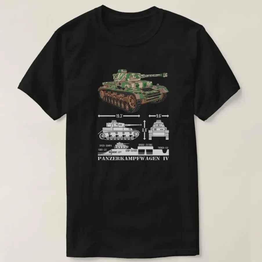 

Panzer Iv WW2 German Tanks Infographic Diagram Men T-Shirt Short Sleeve Casual 100% Cotton O-Neck Summer T Shirt