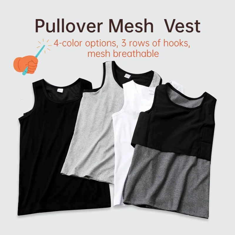 

Camiso Undershirts Singlet Side Buckle Tank Top Janest Shapwear bain