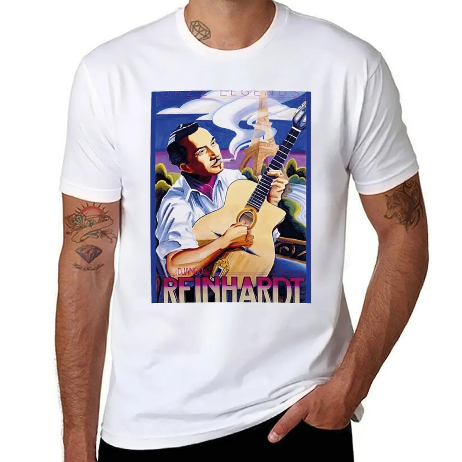 

legend Django heavy man shirt t luxury t shirt cotton T-Shirt jazz Reinhardt man