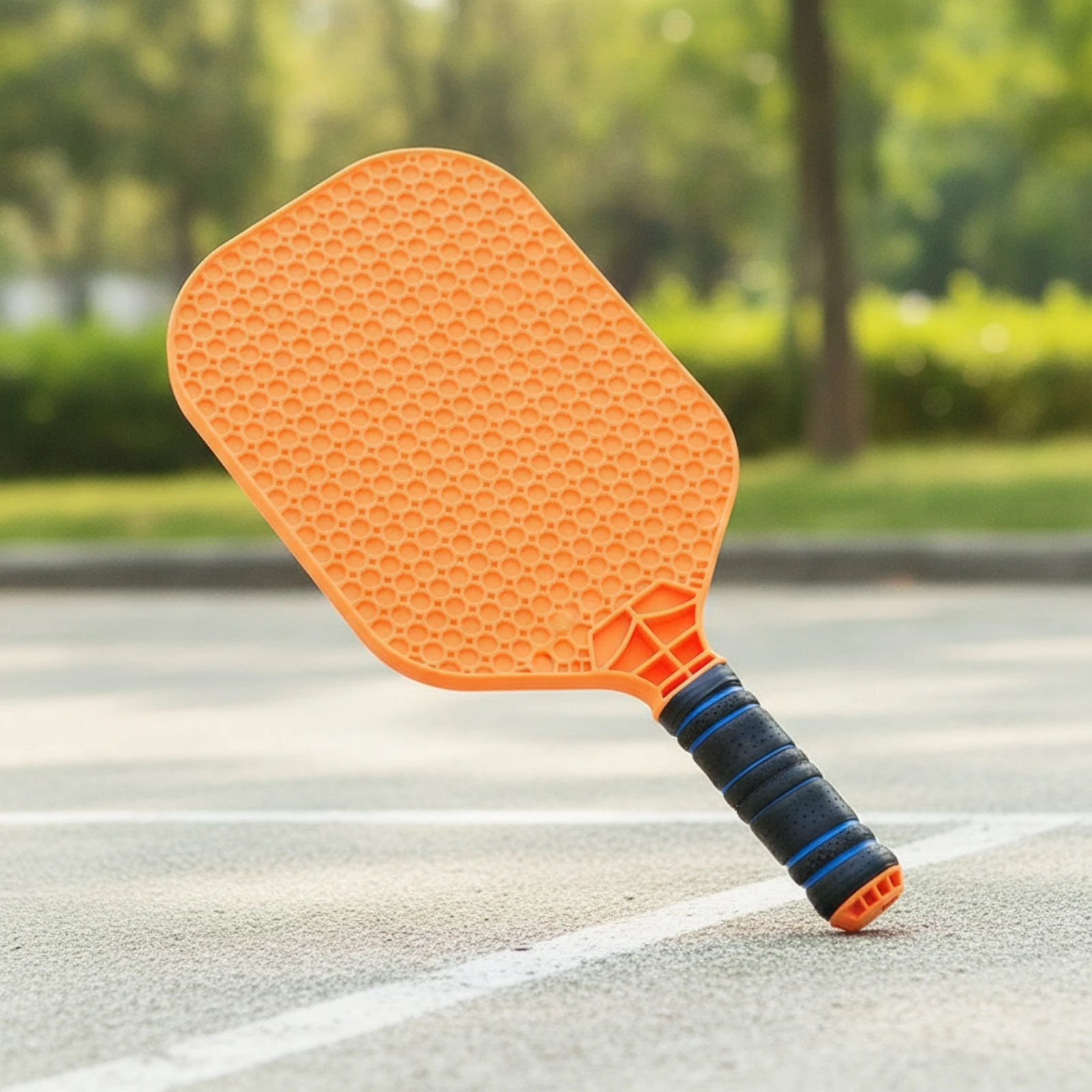 Pickleball Paddle One-Piece Pickleball Paddle with Wrapped Handle Overgrip Lightweight Racket Anti-Slip for Casual Players