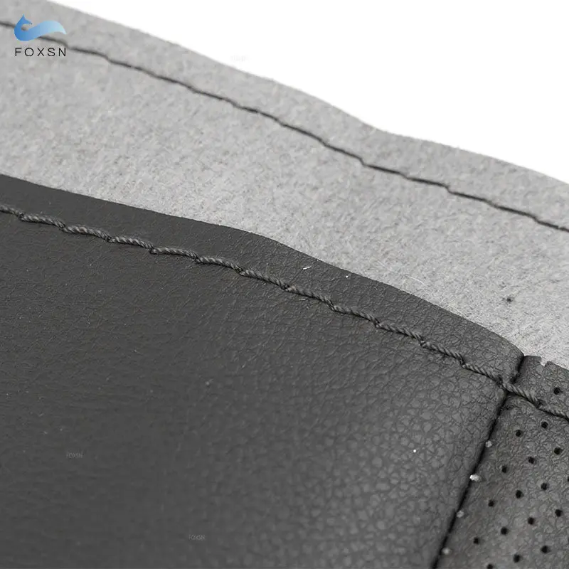 ستوكات الجلود سيارة الداخلية غطاء عجلة القيادة الكسوة ل ايسوزو D-Max MU-X 2013-2020 هولدن كولورادو الاتحاد الأفريقي 2012-2019 أسود