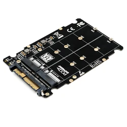 M2 SSD Adapter M.2 to U.2 Conveter 2in1 M.2 NVMe M-Key M.2 SATA B-Key to U2 SFF-8639 Adapter M2 to U2 Board for Desktop Computer