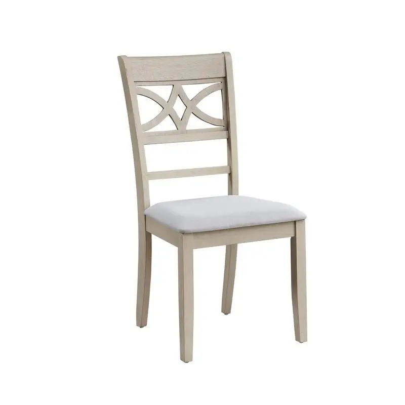 Antique Gray Finish Side Chairs - Set of 2 for Dining Room or Living Space