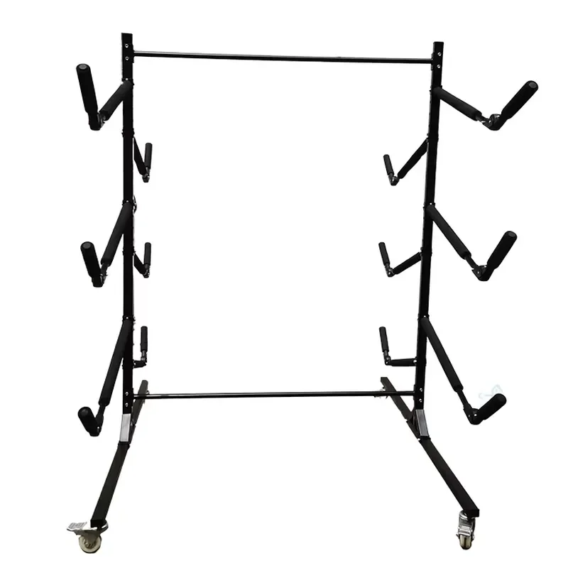 Surfboard Display Storage Stand Rolling Rack With Wheels Kayak Canoe Paddle Board Folding Racks