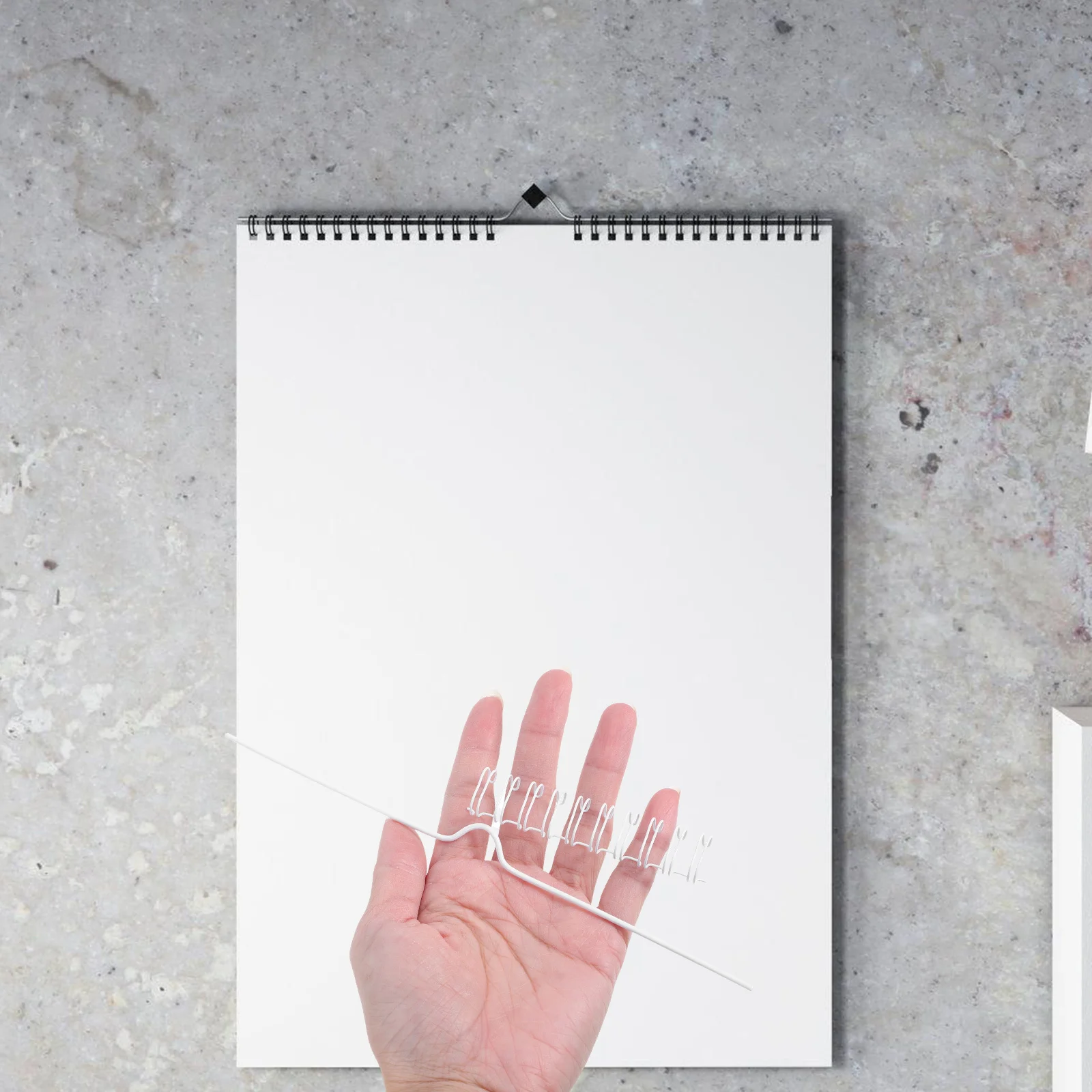 1 set di bobine di rilegatura a spirale in metallo per calendari Accessorio fai da te semplice Organizzatore di calendario orizzontale multifunzionale