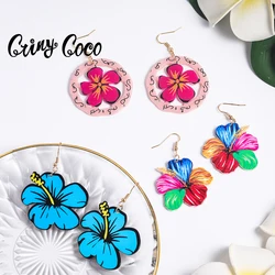 Cring Coco New in Women's Acrylic Earrings Decoration Woman Elegant Earings Christmas Earring Jewelry for Women 2023 Trending