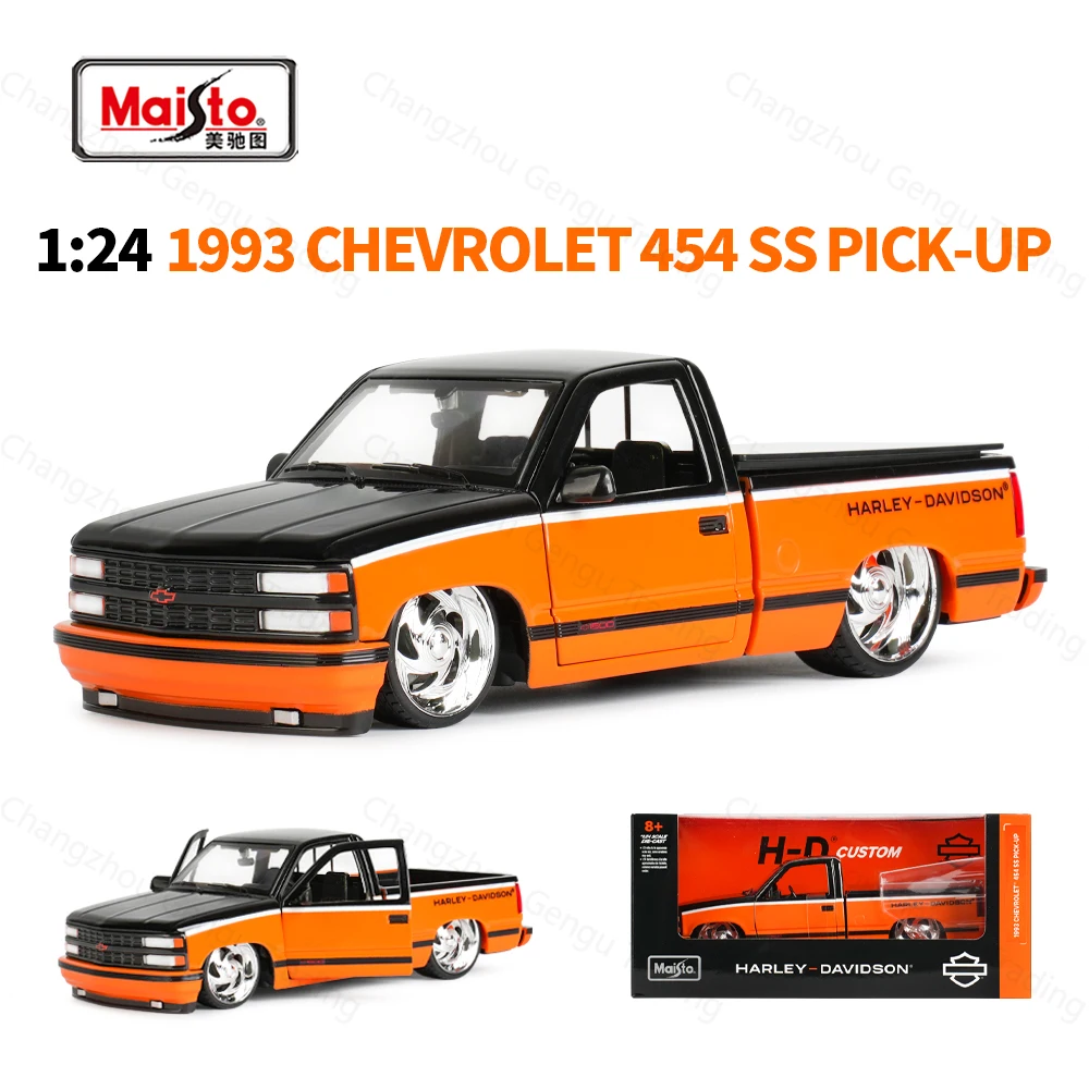 Maisto 1:24 1993 454 SS Pick-up Veículos fundidos estáticos modelo colecionável brinquedos de carro