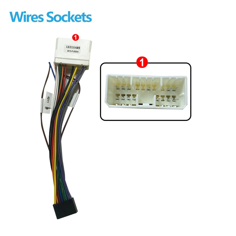 16pin 2 din android Car radio stereo wiring plug power harness adapter cable wire connector ForWuling hongguang Buick EXCELLE