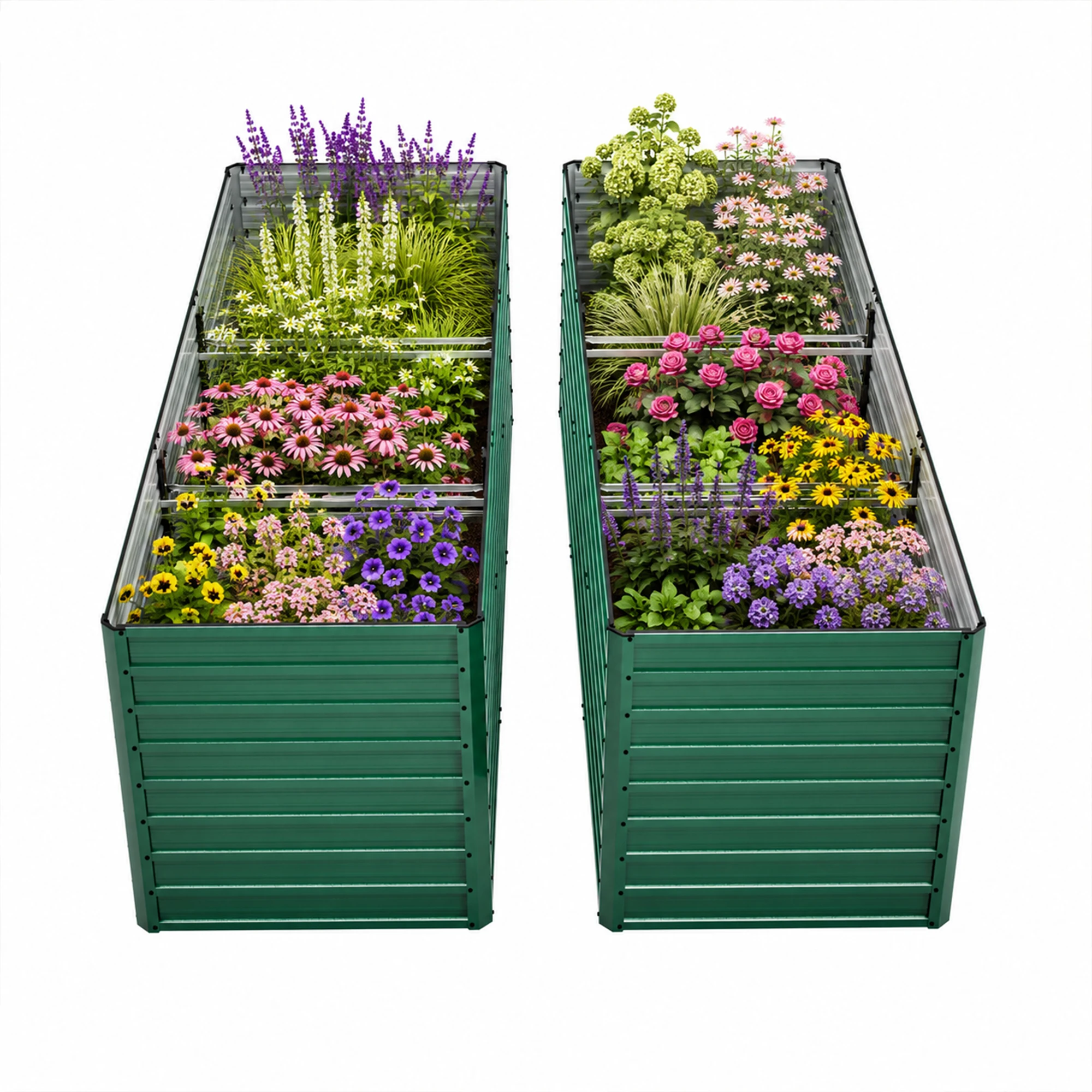 Raised Bed Planter Box - Conjunto de 2 Canteiros Elevados de