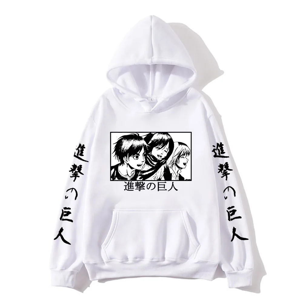 Attack On Titan Sweatshirt Eren Yeager Hoody Mikasa Ackerman Pullovers Anime Graphic Plus Size Hoodie Women Sweatshirts Clothes