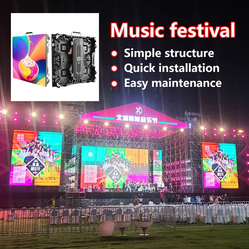 P3.91 DJ HD 8K Outdoor Waterproof LED Pixel Screen 7000cd Brightness Sunlight Readable for Wedding Background Rental Video Wall