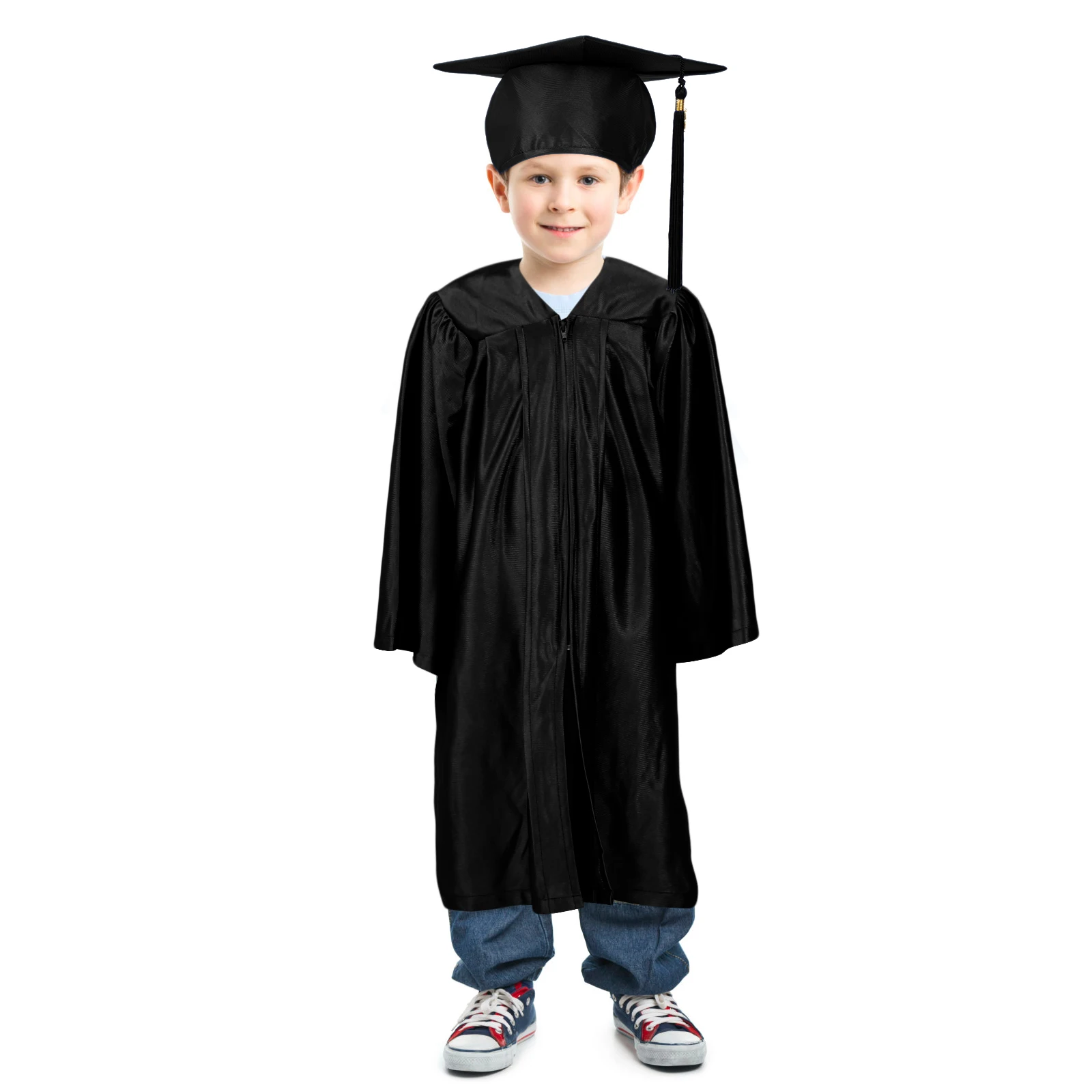 

1 set 1 Set Preschool Kindergarten Graduation Gown Tassel Cap Formal Dress Photo Party Cosplay Costume Role Play Outfit