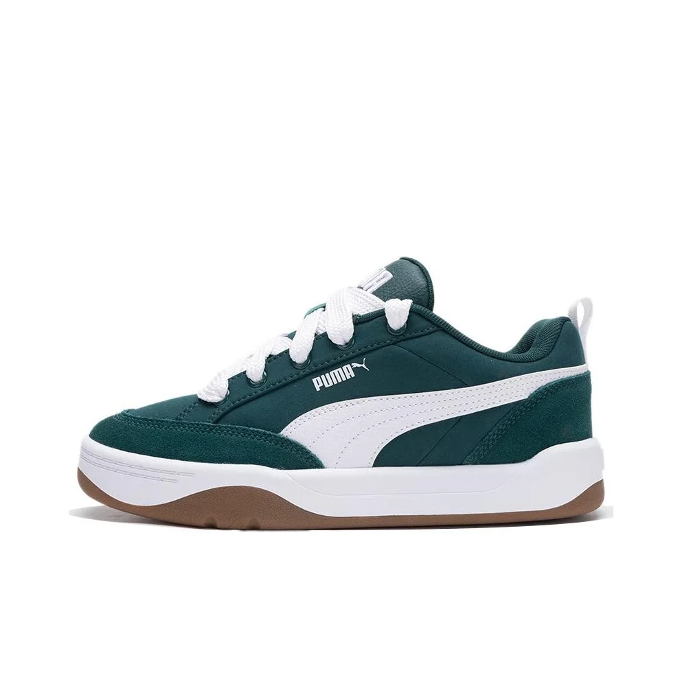 PUMA Park Lifestyle Street Chaussures de skateboard basses résistantes à l'abrasion unisexe vert blanc 397495-04