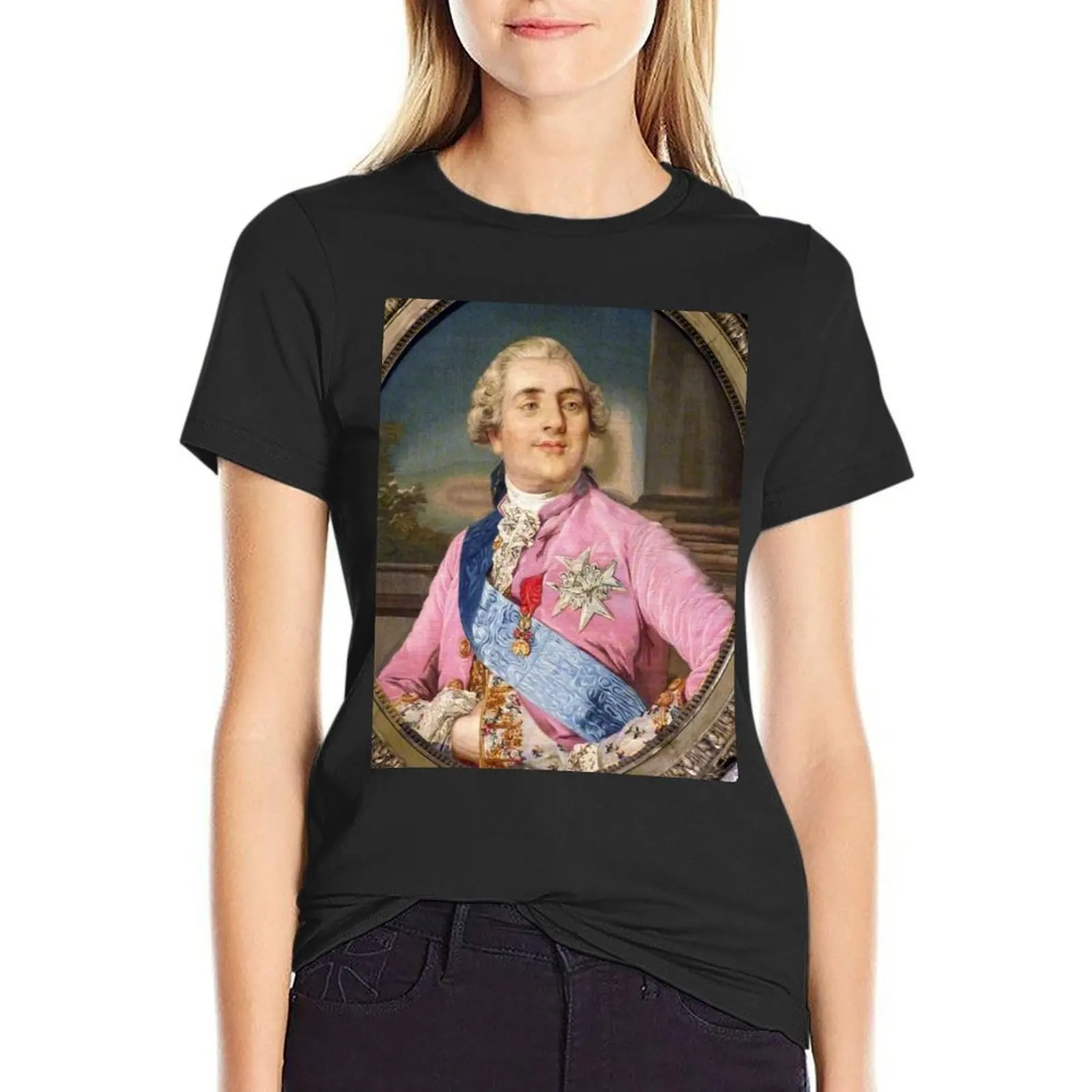 King of France Louis XVI T-Shirt korean fashion animal prinfor summer clothes kawaii clothes Woman T-shirts