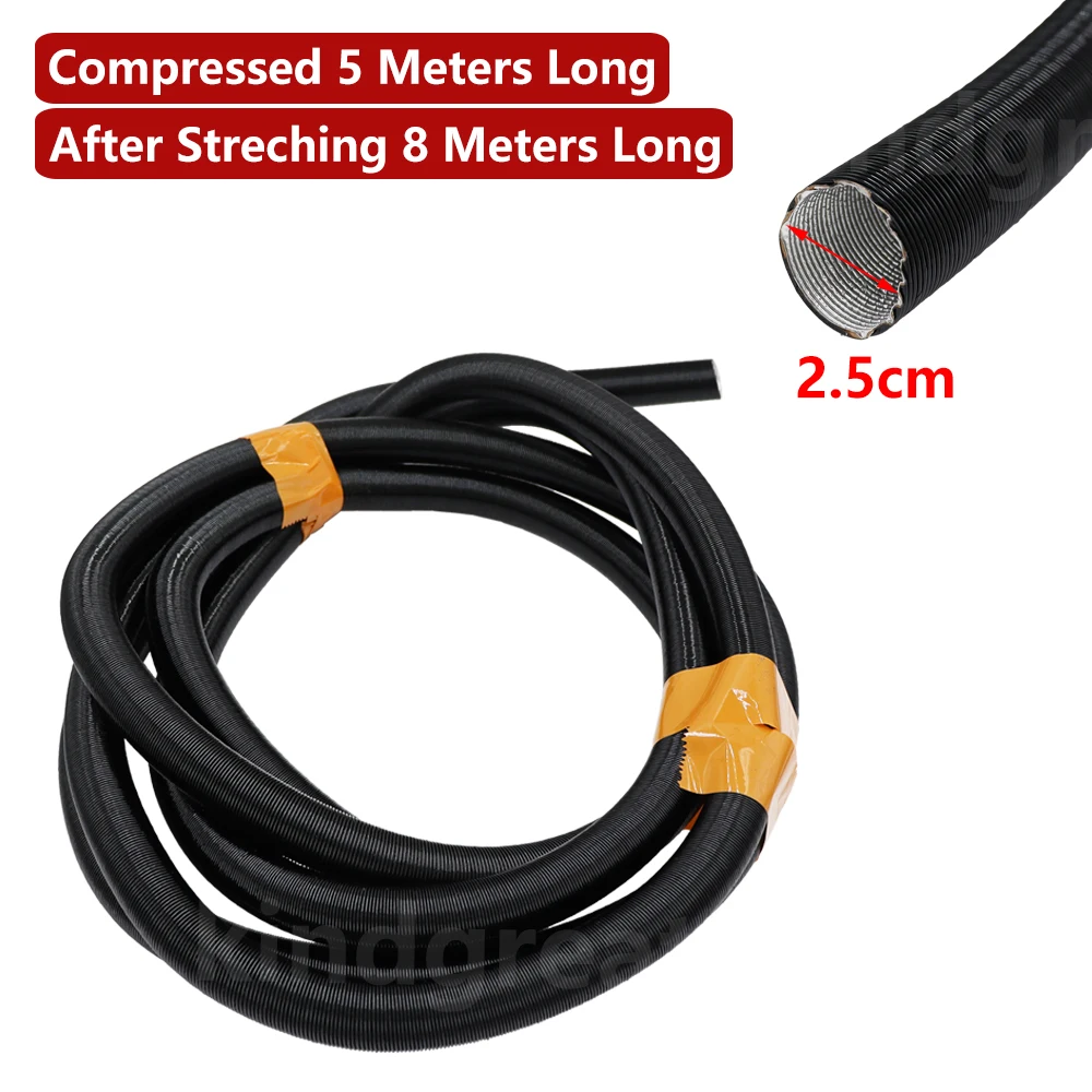 For Eberspacher Airtronic D2 D4 D4S Webasto 5 Meters Long 25mm Corrugation 2kw 5kw Diesel Parking Heater Air Intake Pipe