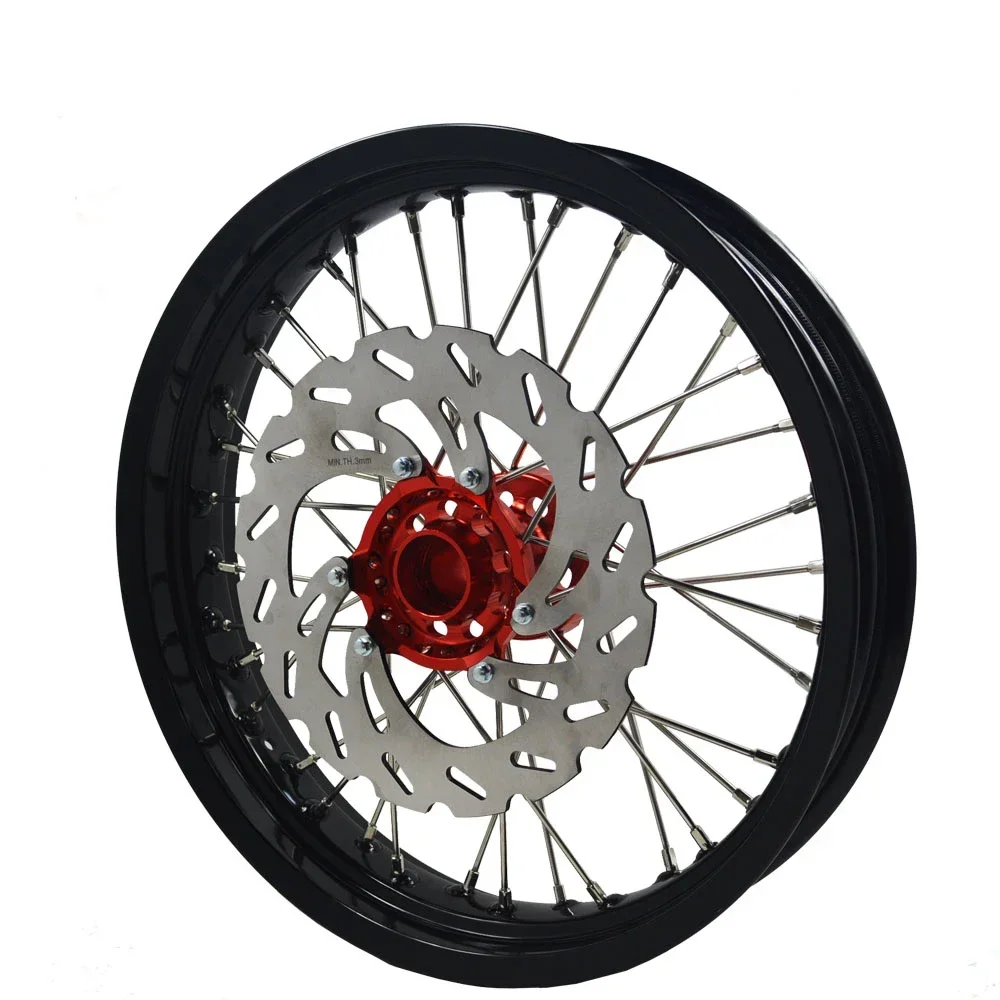 

Factory Supply 3.5x17 Front 4.5x17 Rear Motorcycle Spoke Rim Motard Wheels Rims