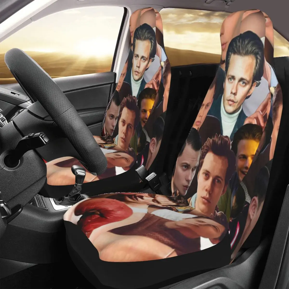 Bill Skarsgard Photo Collage Car Seat Cover Custom Printing Universal Front Protector Accessories Cushion Set