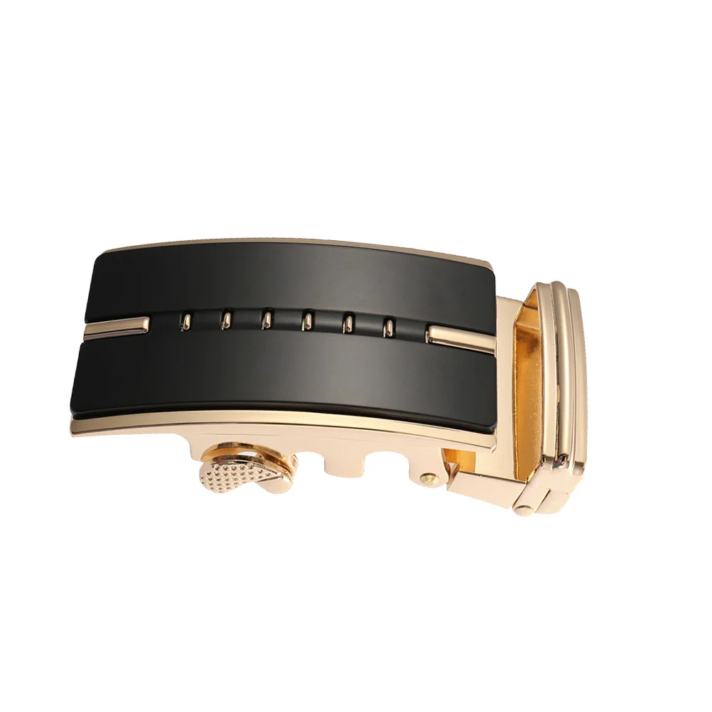 حزام أوتوماتيكي مصنوع من خليط معدني متين ومقاوم للخدش للرجال، نمط عمل، إبزيم فريد من نوعه للاستخدام الرسمي #1