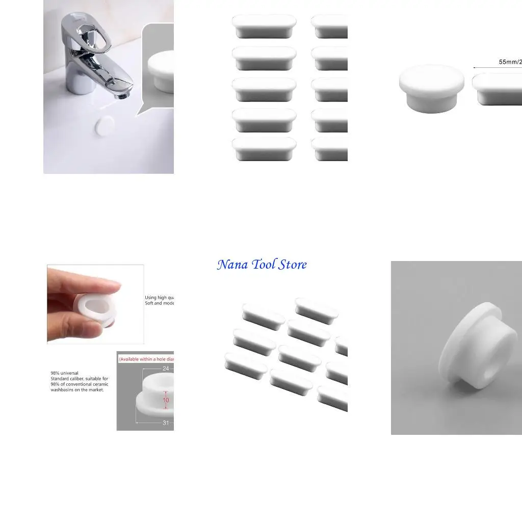 

31GJ 10pcs Резиновая раковина переполняет кольца крышка кухонная раковина