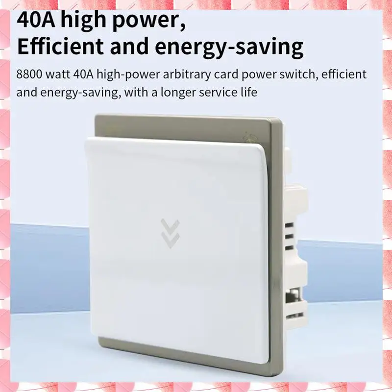 Wyłącznik zasilania sterowany kartą RFID przez aplikację JAJA Ttholte, WiFi 2.4G, karta 13.56Mhz, funkcja opóźnienia i oszczędzania energii.
