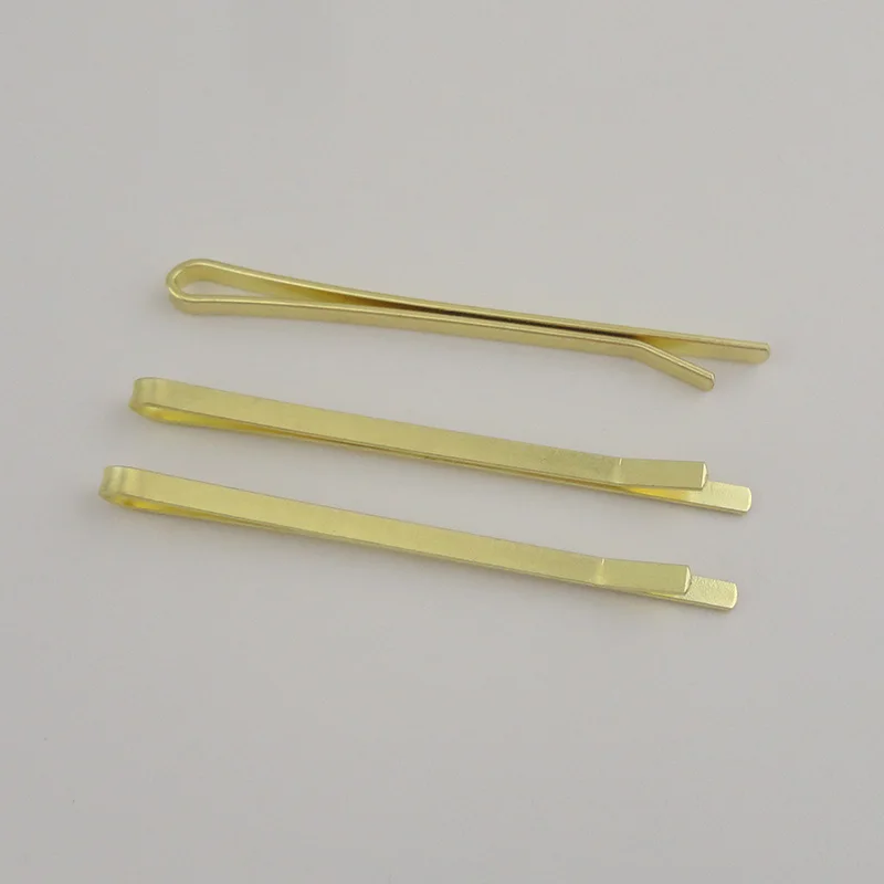 50PCS 2.6mm*5.5cm Golden Plain Metal Bobby Pins Hair Slide for Kids Hair Barrette DIY Hair Accessories Nickle Free Lead Free