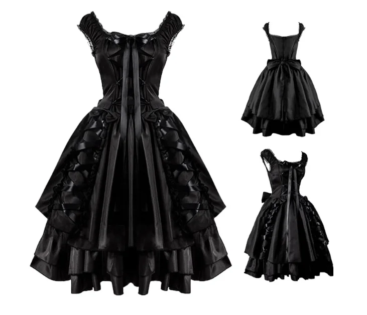 Robe en dentelle Cosplay originale japonaise sous-culture Y2K, robe Lolita gothique noire classique pour femmes